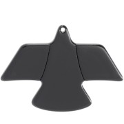 35x50mm eagle pendant in opaque acrylic - Black x1