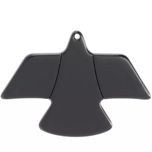 35x50mm eagle pendant in opaque acrylic - Black x1