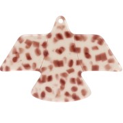 35x50mm clear acetate eagle pendant - Terrazzo Light Brown x1|raw }}