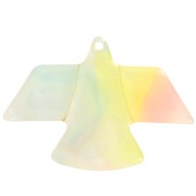 25x35.5mm Acetate Eagle Pendant - Marbled Coral - Yellow - Blue Pearl x1|raw }}