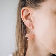 25x35.5mm Acetate Eagle Pendant - Marbled Coral - Yellow - Blue Pearl x1