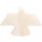 25x35.5mm Opaque acetate eagle pendant - Marbled Beige pearly glitter x1