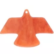 25x35.5mm eagle pendant in opaque acetate - Marbled Copper-gold glitter x1