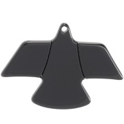 25x35.5mm opaque acrylic eagle pendant - Black x1