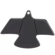 25x35.5mm opaque acrylic eagle pendant - Black x1