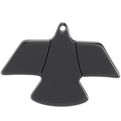 25x35.5mm opaque acrylic eagle pendant - Black x1