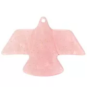 25x35.5mm eagle pendant in acetate opaque Marbled Light Pink pearly glitter x1