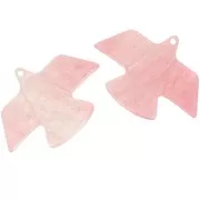 25x35.5mm eagle pendant in acetate opaque Marbled Light Pink pearly glitter x1