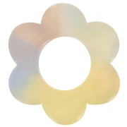 18mm Acetate Flower Pendant - Tortoiseshell - Yellow - Orange Pearl x1|raw }}