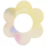 18mm Acetate Flower Pendant - Terrazzo Translucent - Pink - Violet x1