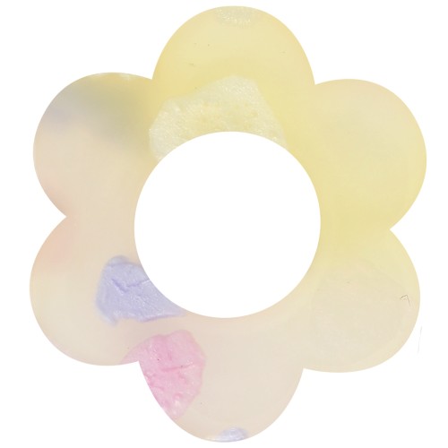 18mm Acetate Flower Pendant - Terrazzo Translucent - Pink - Violet x1