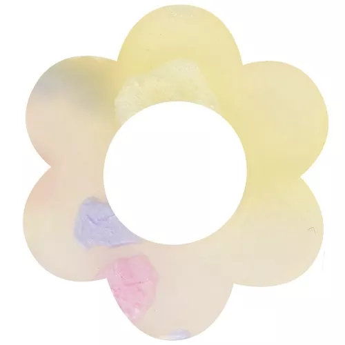 18mm Acetate Flower Pendant - Terrazzo Translucent - Pink - Violet x1