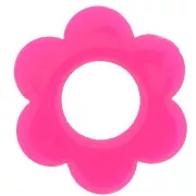 Neon Pink - Pendentif fleur 18 mm en acrylique - Rose fluo x1 Pendentif fleur 18 mm en acrylique - Rose fluo x1