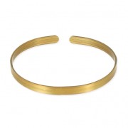 Raw brass bracelet base 5x160mm x1