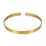 Raw brass bracelet base 5x160mm x1