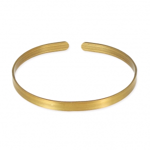 Raw brass bracelet base 5x160mm x1