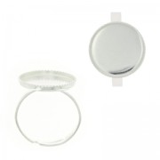 Raw setting ring base 16mm Silver tone x1|raw }}