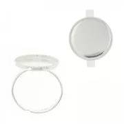 Raw setting ring base 16mm Silver tone x1
