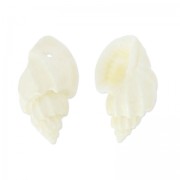 Twisted shells charms 15 mm Natural x10