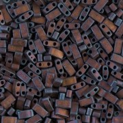 Miyuki Half Tila Beads 5x2.3x1.9 mm HTL-2005 - Matte MetalliDark Raspberry Iris x10g