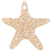 20mm Acrylic Starfish Pendant - Bronze Glitter x1