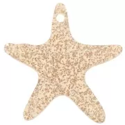 20mm Acrylic Starfish Pendant - Bronze Glitter x1