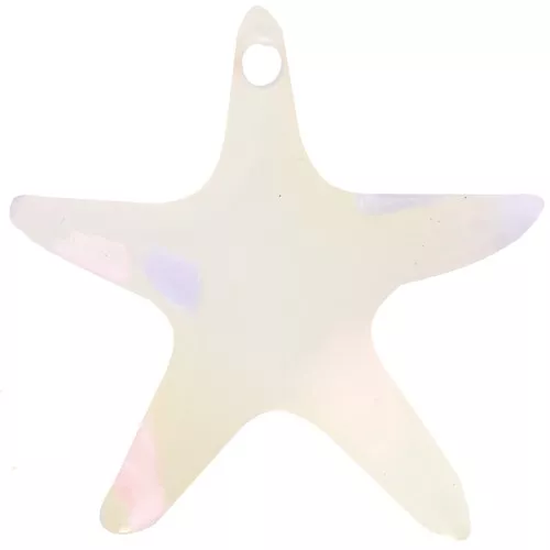 20mm Acetate Starfish Pendant - Terrazzo Translucent - Pink - Violet x1