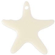 20mm acrylic starfish pendant - Ecru x1|raw }}