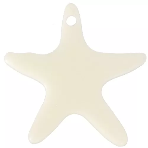 20mm acrylic starfish pendant - Ecru x1