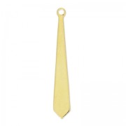 Charms smooth sharp drops 25 mm Fine gold plated x6