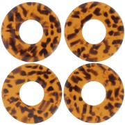 20mm donuts pendant in acetate - Terrazzo Brown - Black x1