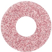 20mm acrylic donuts pendant - Old rose glitter x1