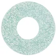 Pendentif donuts 20 mm en acrylique - Pailleté Bleu givré x1