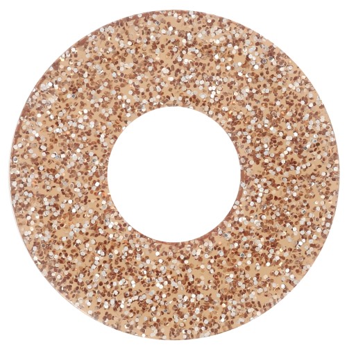 20mm acrylic donuts pendant - Bronze glitter x1
