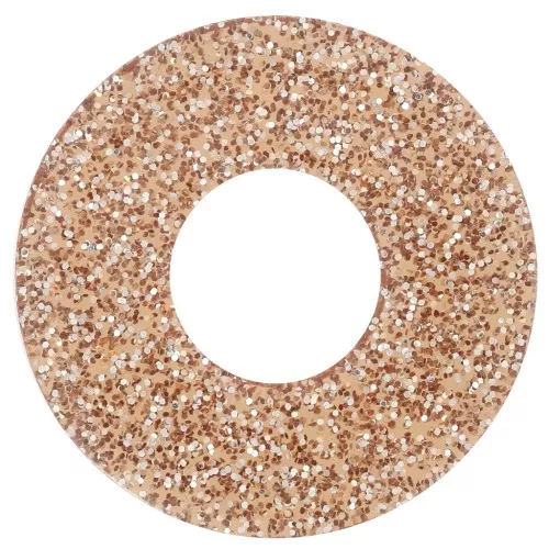 20mm acrylic donuts pendant - Bronze glitter x1