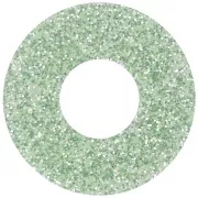 Pendentif donuts 20 mm en acrylique - Pailleté Vert mousse x1