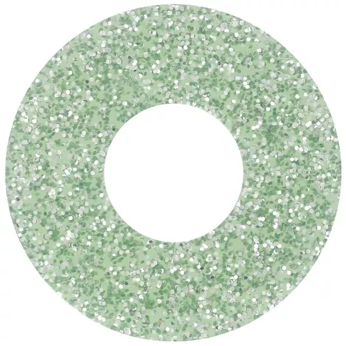 20mm acrylic donuts pendant - Moss green glitter x1