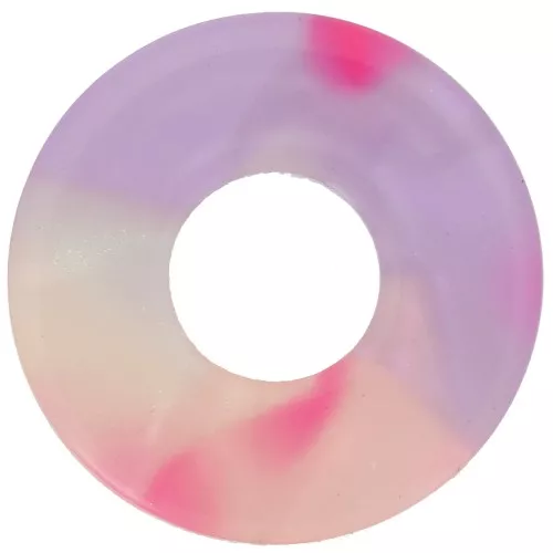 20mm Acetate Donuts Pendant - Tortoiseshell - Pink - Purple x1