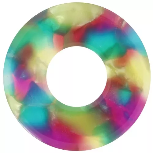 20mm Acetate Donuts Pendant - Tortoiseshell - Turquoise - Fuchsia x1