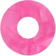 Pendentif donuts 20 mm en acétate - Marbré Framboise nacré x1