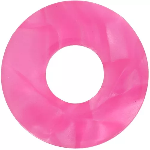 20mm Acetate Donuts Pendant - Marbled Raspberry Pearl x1