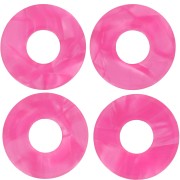 20mm Acetate Donuts Pendant - Marbled Raspberry Pearl x1