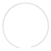 Twisted jonc bracelet 2 rings 150 mm - fine silver plating x1