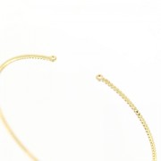 Twisted jonc bracelet 2 rings 150 mm - fine Gold plated x1