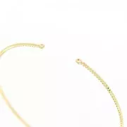 Twisted jonc bracelet 2 rings 150 mm - fine Gold plated x1