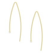 Thread earrings 36 mm Fine gold plated x2|raw }}