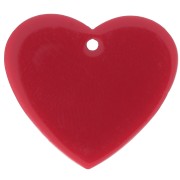 21x18mm acrylic heart pendant - Red x1|raw }}