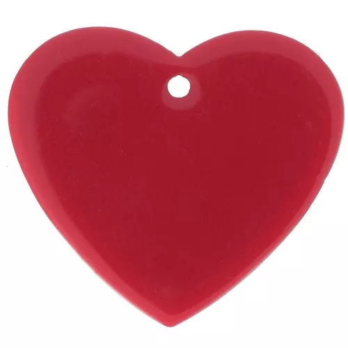 21x18mm acrylic heart pendant - Red x1
