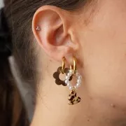 12mm acrylic heart sequin - Red Glitter x1