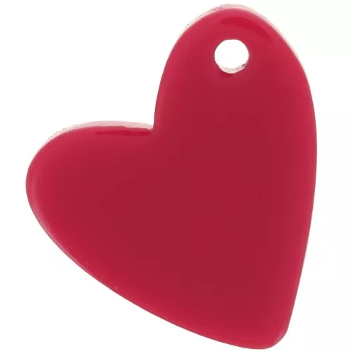 12mm acrylic heart sequin - Red x1